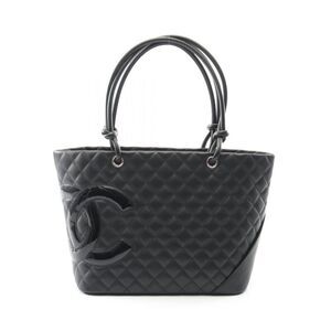 Chanel Tote Bag Cambon Line Large Black Enamel Leather Patent Leather Cambon